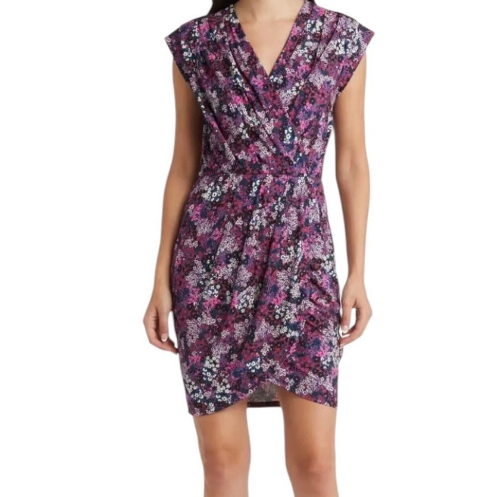 Ted Baker Dress Maggeyi Floral wrap front jersey size 1 (US 4)